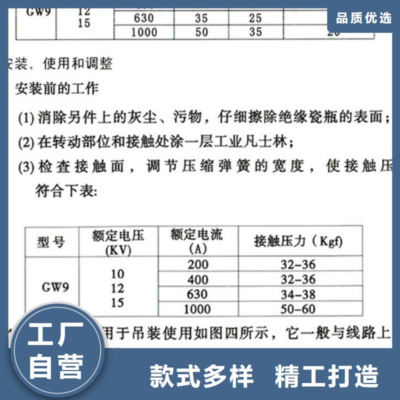 【户外高压隔离开关】HGW9-10KV/200A产地直销