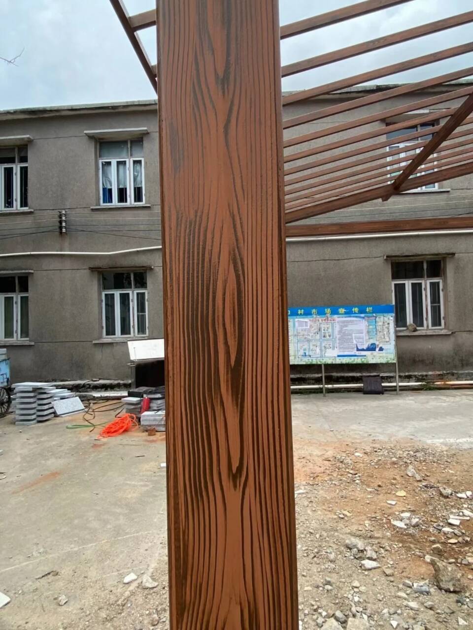 仿古园林建筑木纹漆厂家批发