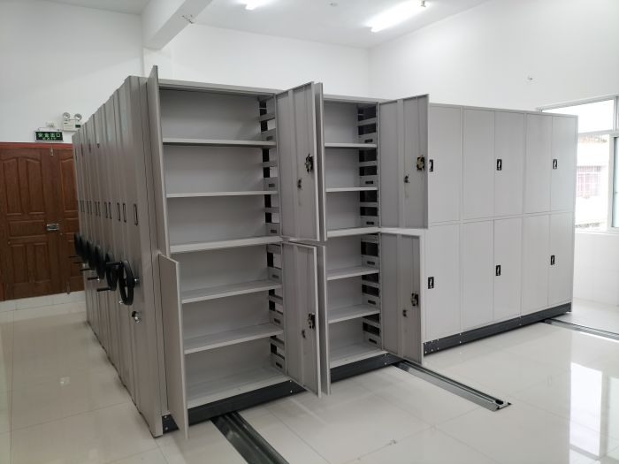 施工电话【桦平】全封闭式档案密集架