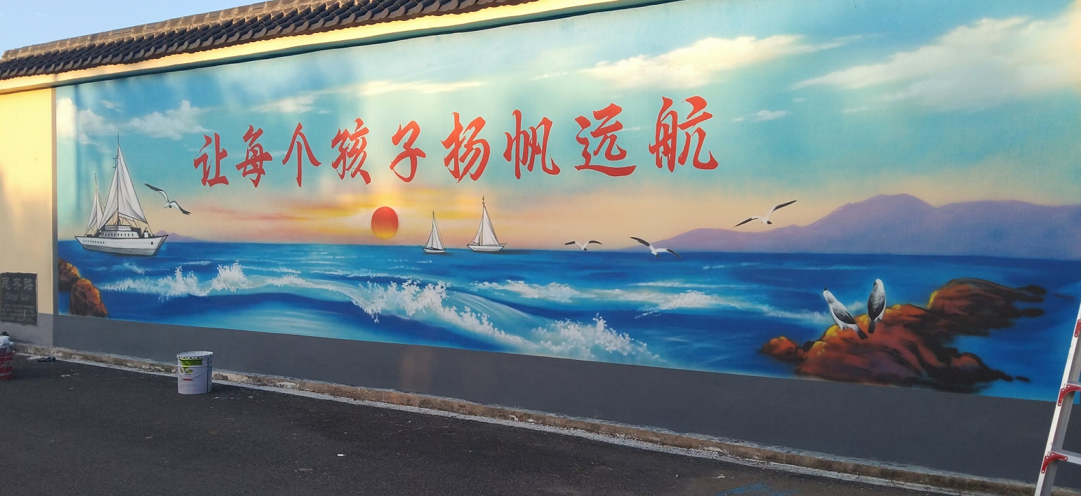 外墙彩绘手绘墙绘画涂鸦团队